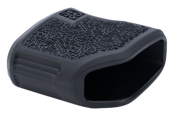 Ergonomic black polymer handstop.